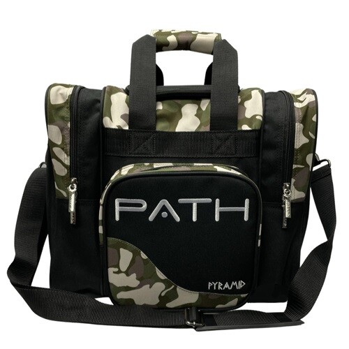 Bowling Ball Bag Single Tote Pro Deluxe NEW Black/Camo Pyramid Path Holds Shoes