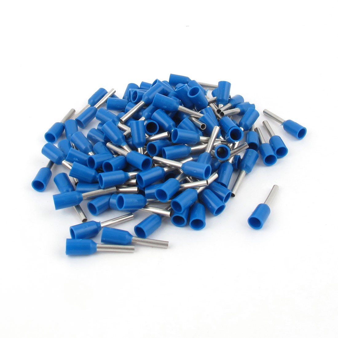 100 Pcs Wire Crimp Connector Terminal Insulated Ferrule Blue E7508 20AWG 0.75mm2
