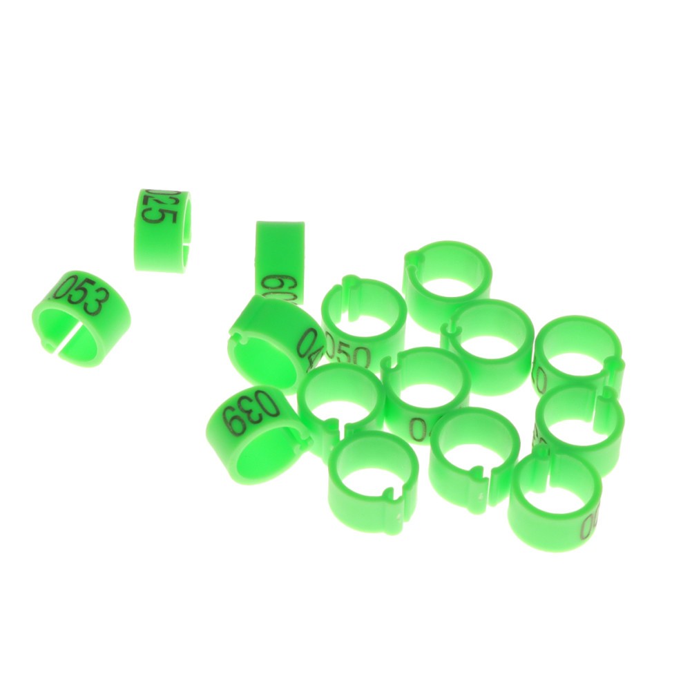100 Pcs Numbered Plastic Bird Foot Rings 8 mm Parrot Identification Rings