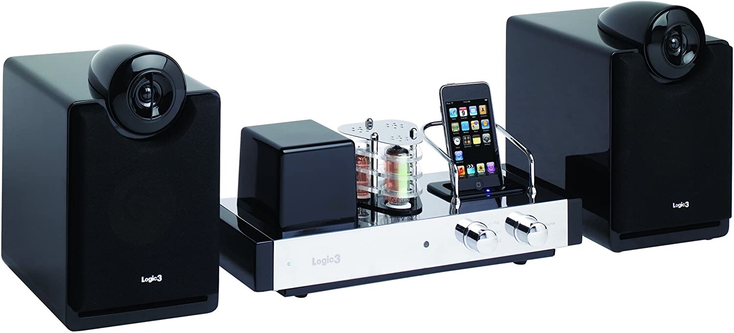 Logic3 Valve 80 Amplifier & Speakers for iPod 30-PIN Hybrid/Vac New RARE LOOK!
