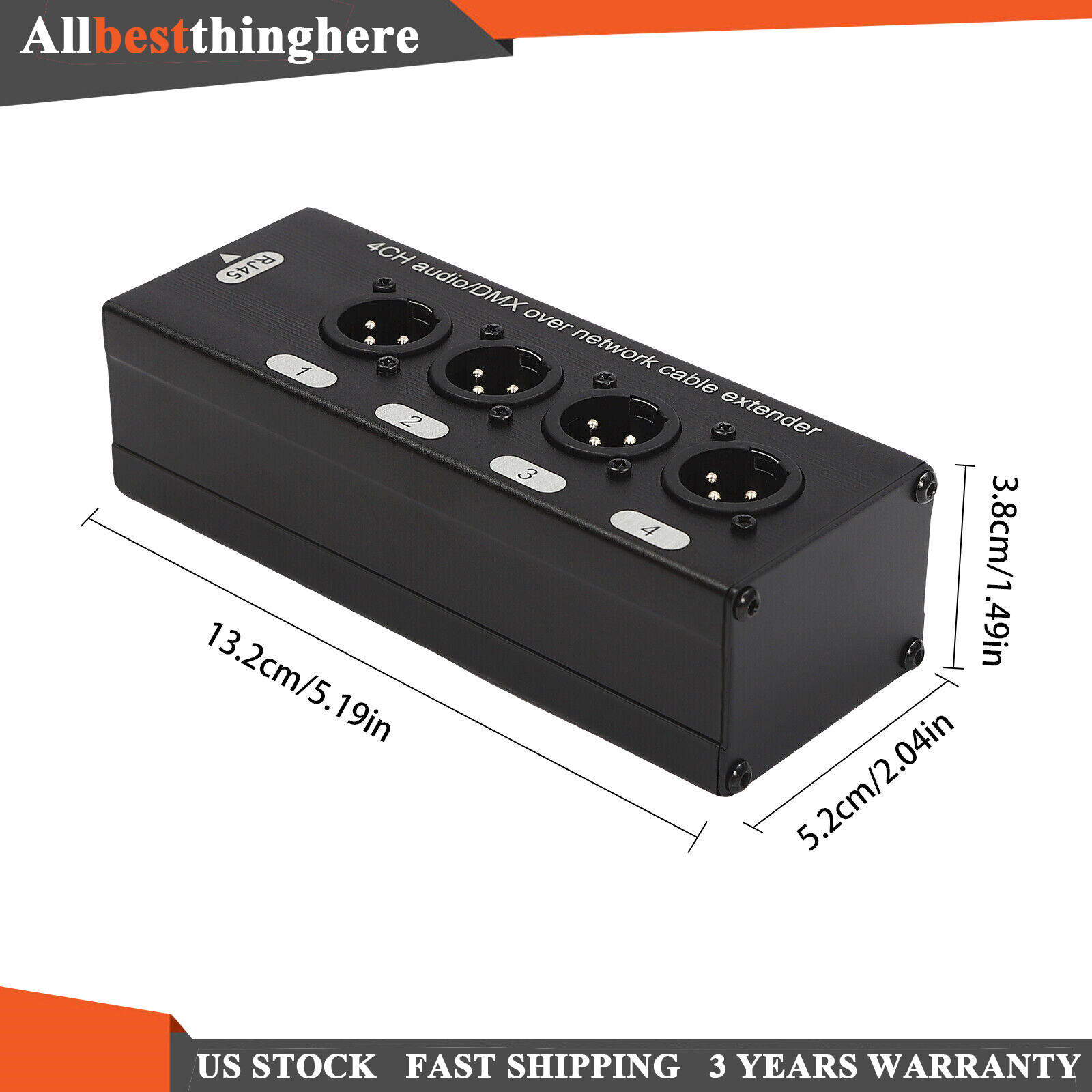 2PCS 4 Channel XLR Male Female to Single Ethercon Audio Network Cable Extender