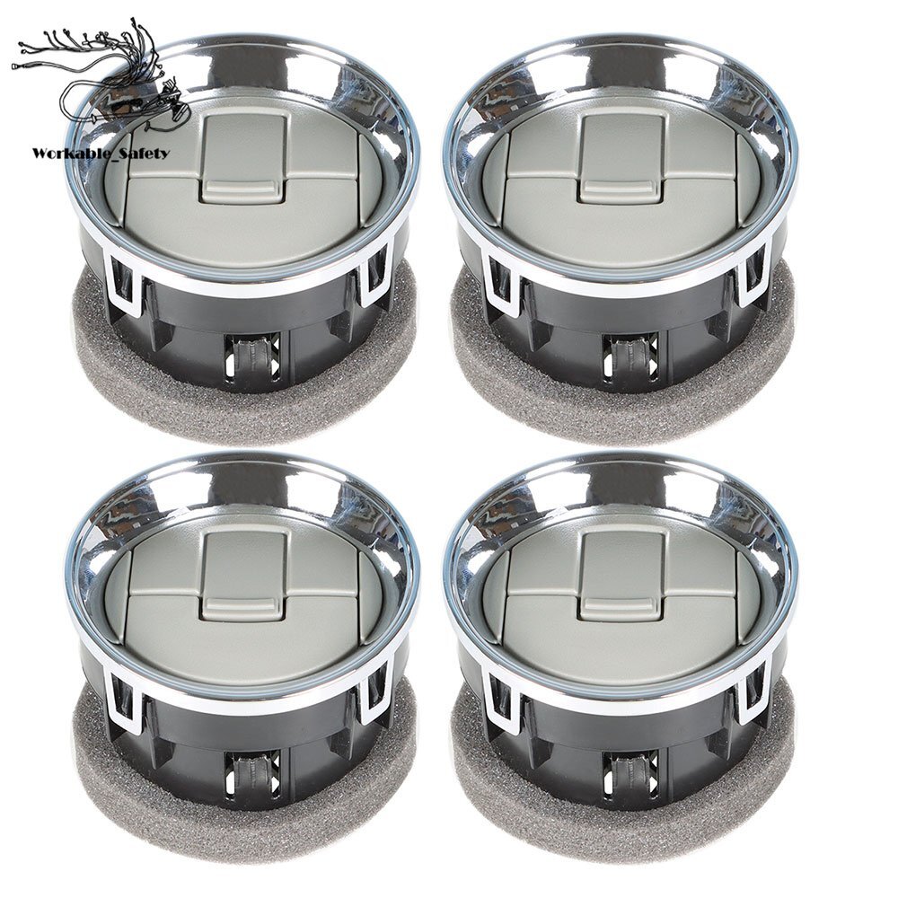4x Air Vent Louvre AC Heater Interior For Ford F150 2009-2014 Dash Louver Chrome