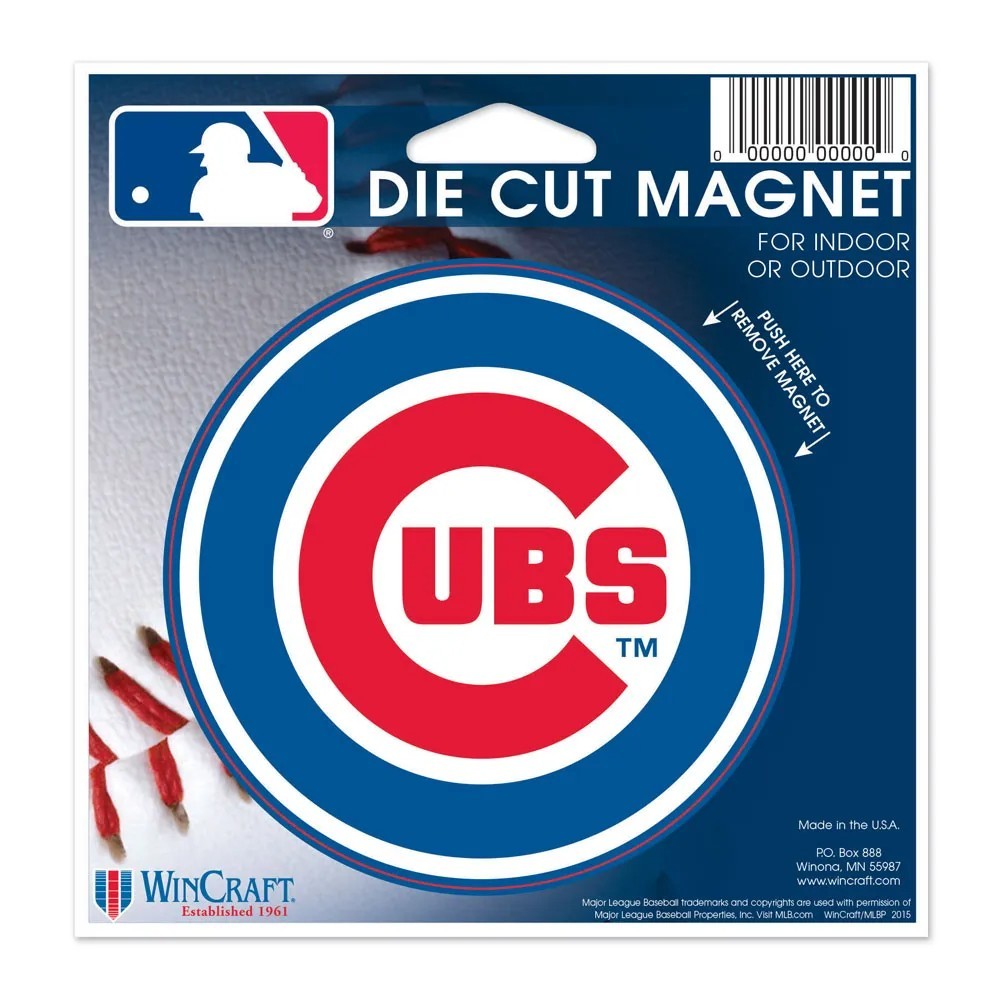 CHICAGO CUBS ~ Official MLB Die Cut 4 Inch Circle Color Magnet ~ New!