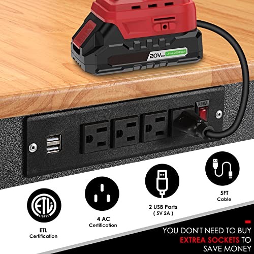 OLBRUS 48in Adjustable Workbench with Power Outlet 2000lbs