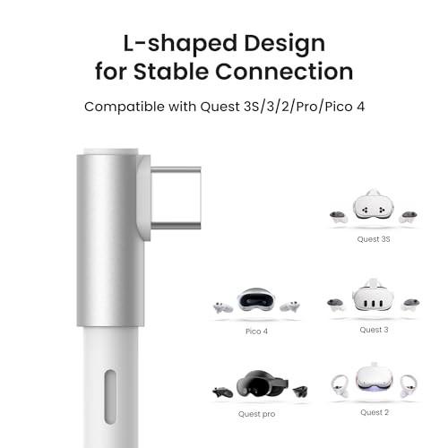 Link Cable with Charging 16FT Compatible with Meta Quest 3S/3/2/Pro/Pico White