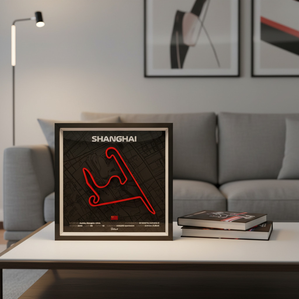 Shanghai Circuit 3D Shadow Box – Chinese GP Wall Art