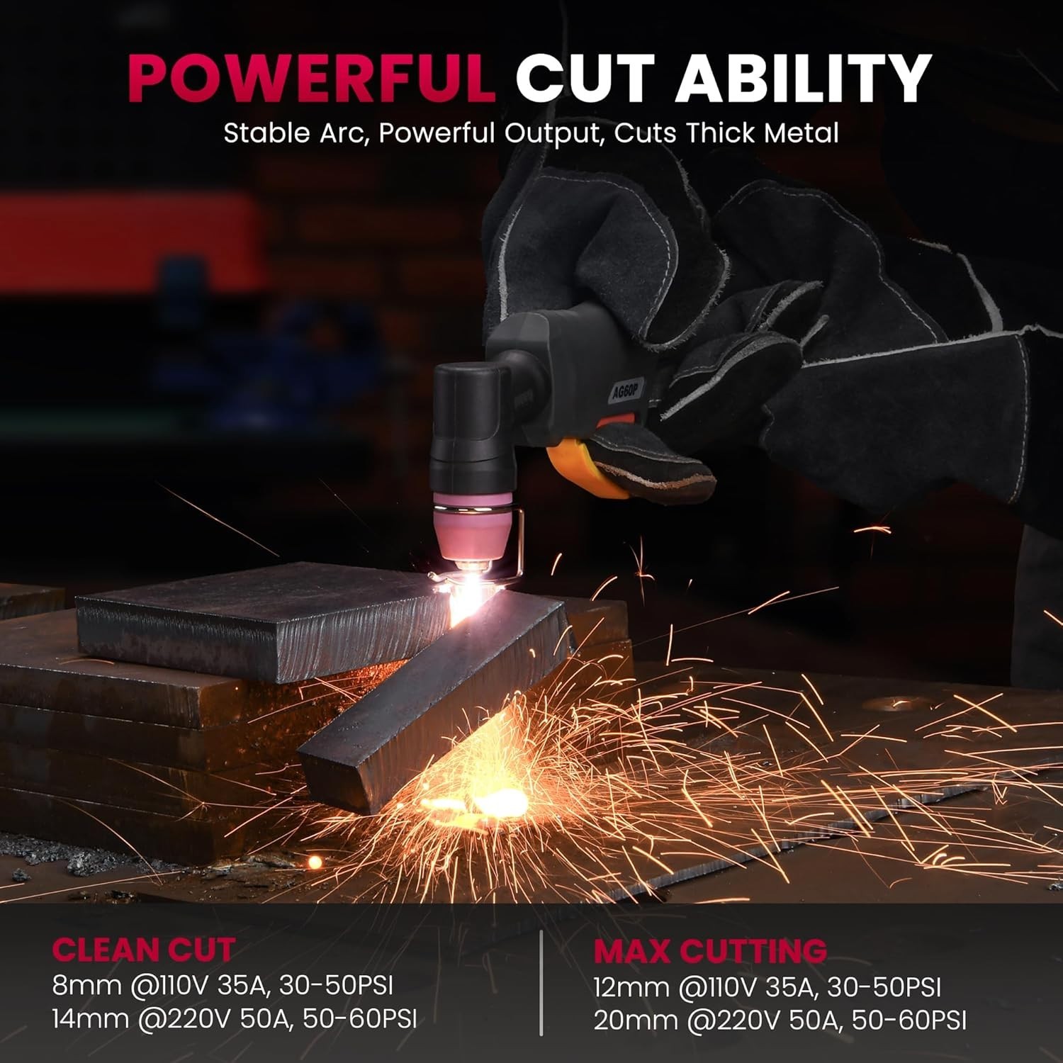 Plasma Cutter, [Pilot Arc][Large LED Display][Air Sensor]50A bestarc Plasma
