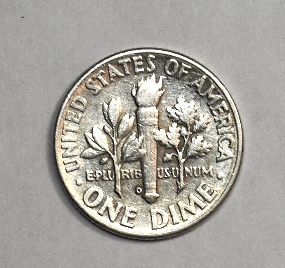 1964 D Silver Dime Multi Error Doubling Die Cracks Mint Fatigue Touching Letters
