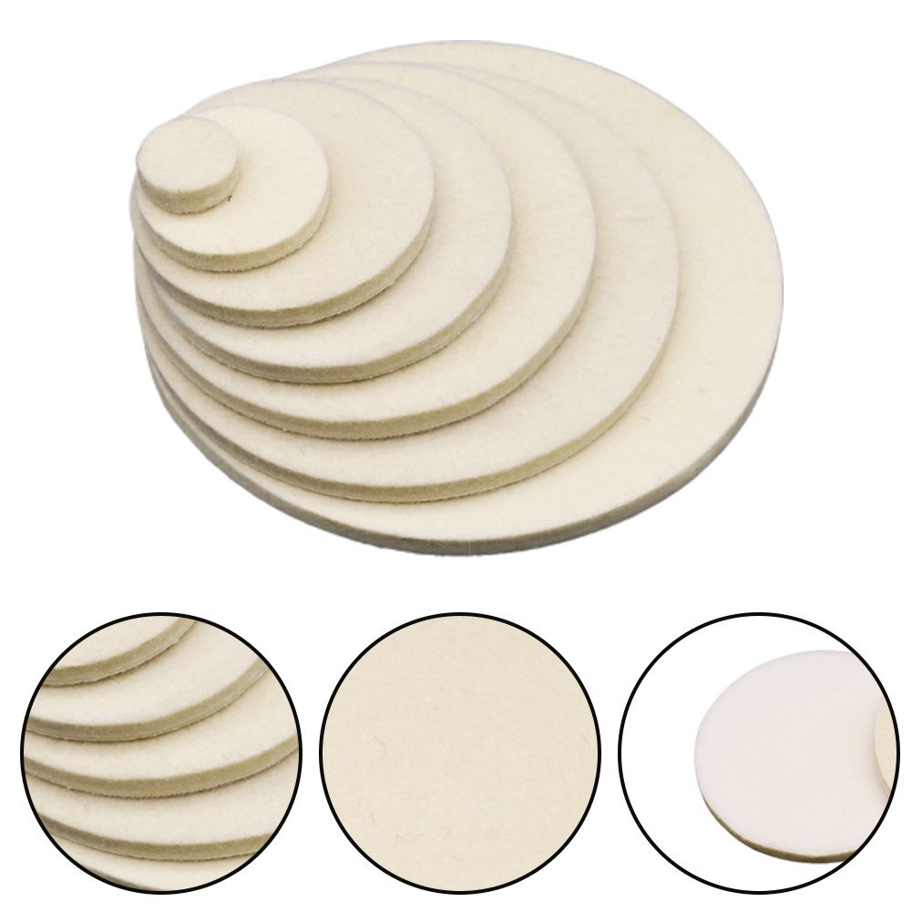 2pcs Inch Wool Felt Polishing Pad  Wheel For car Glass Stainless Steel