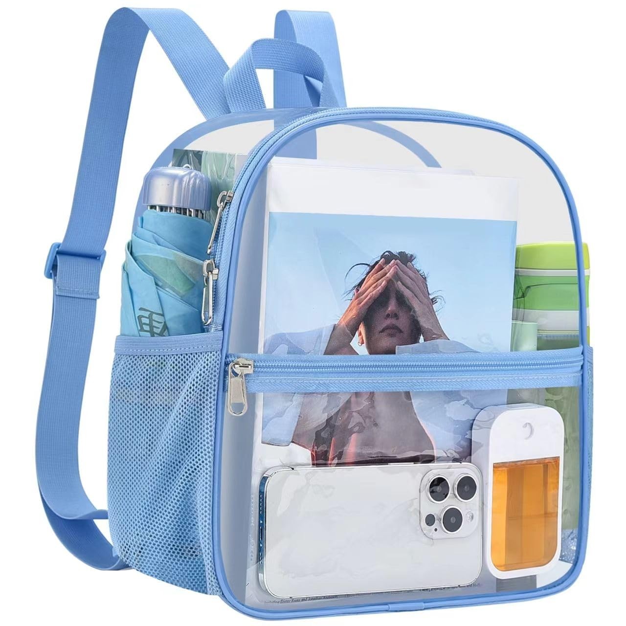 Clear Backpack Stadium Approved 12X11x6, Waterproof Clear Bag Stadium Backpac...