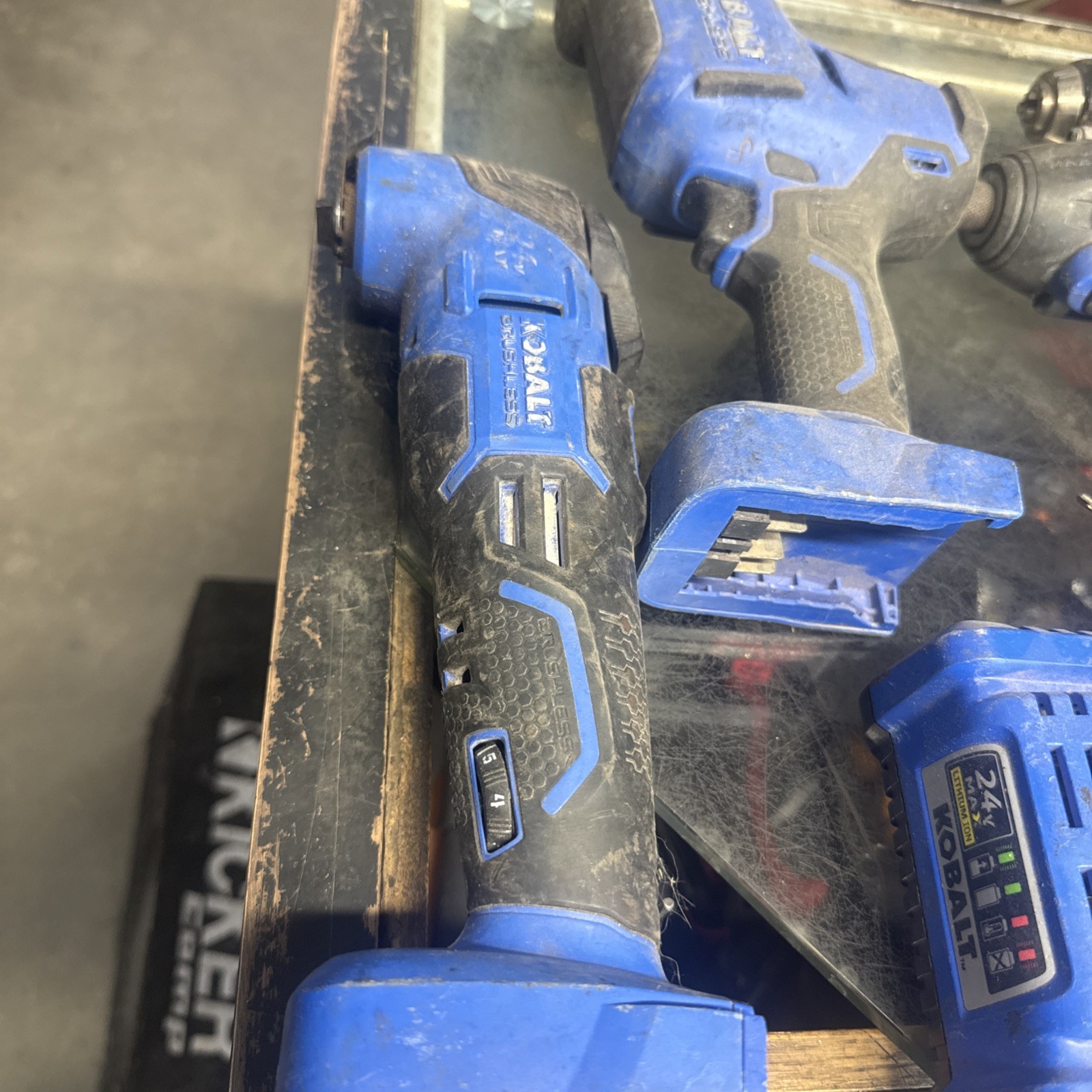 Used Kobalt Powertool 24V Bundle 24 Volt Drill Impact Light Multi Tool Hacksall+