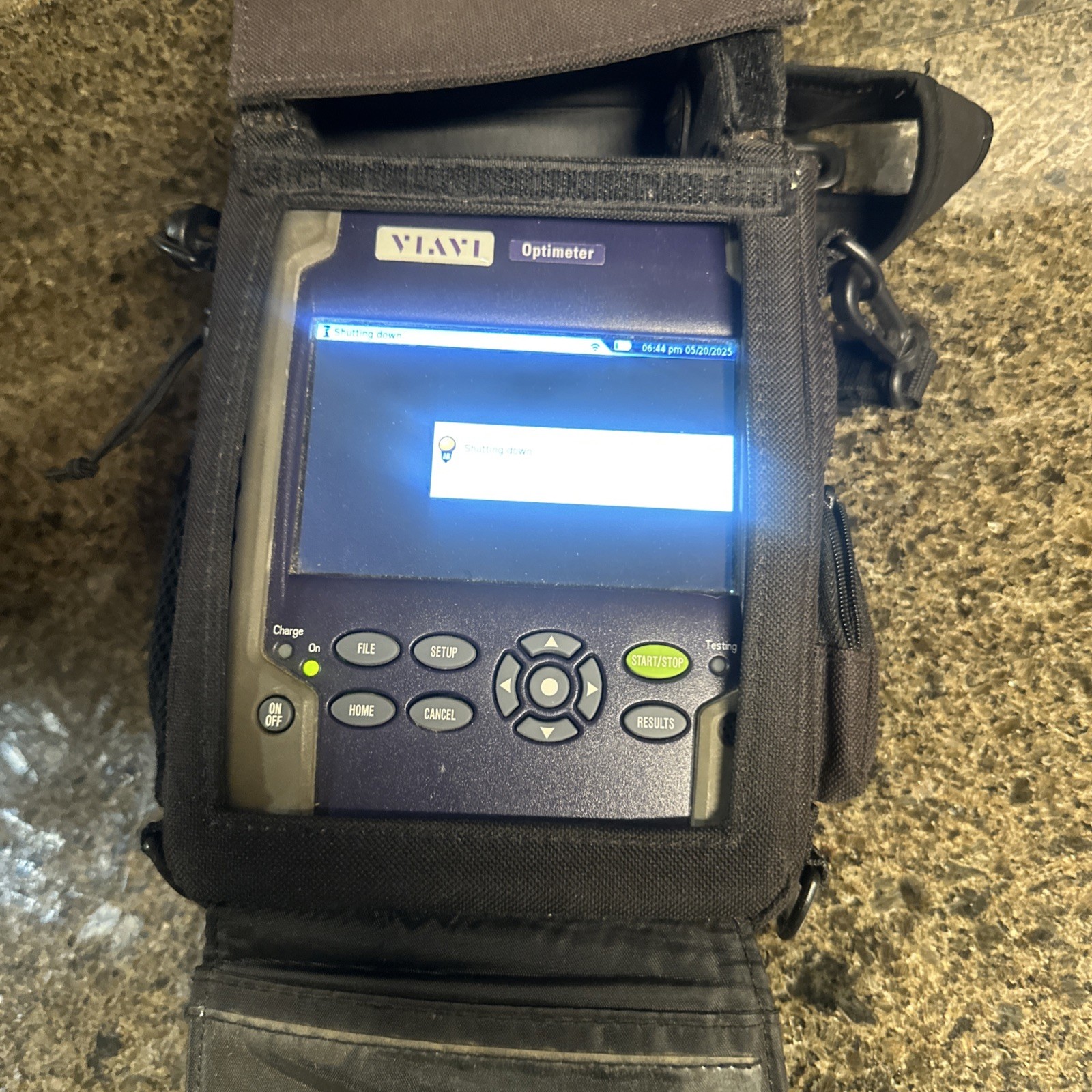 VIAVI Optimeter Optical Fiber Tester EOPT-PONATT with Launch Cable & Case