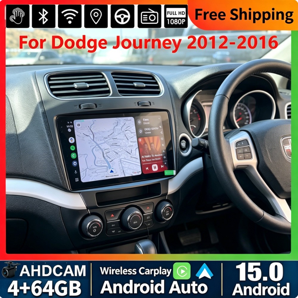 4+64G For Dodge Journey 2012-16 Apple CarPlay Android auto Car Radio Android GPS