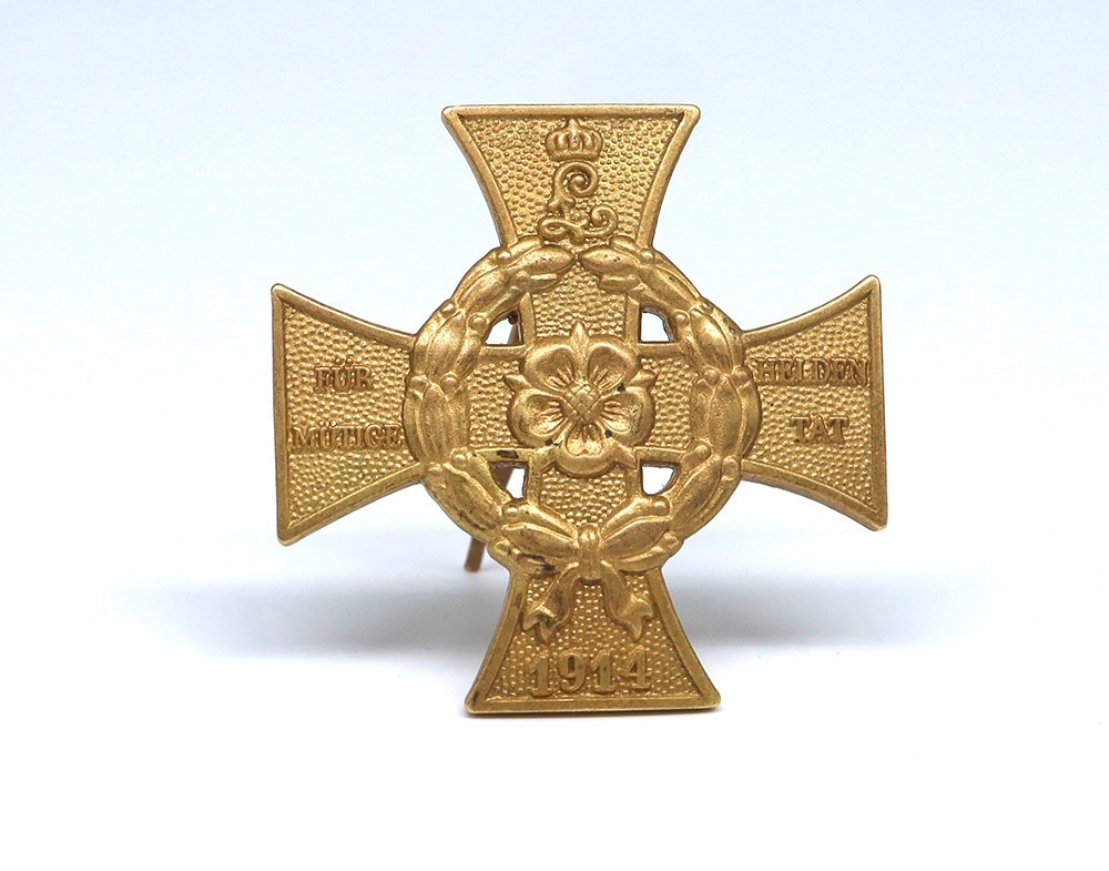 Repro WWI German Medal Lippe-Detmold 1914 War Honour Cross for Heroic Deeds