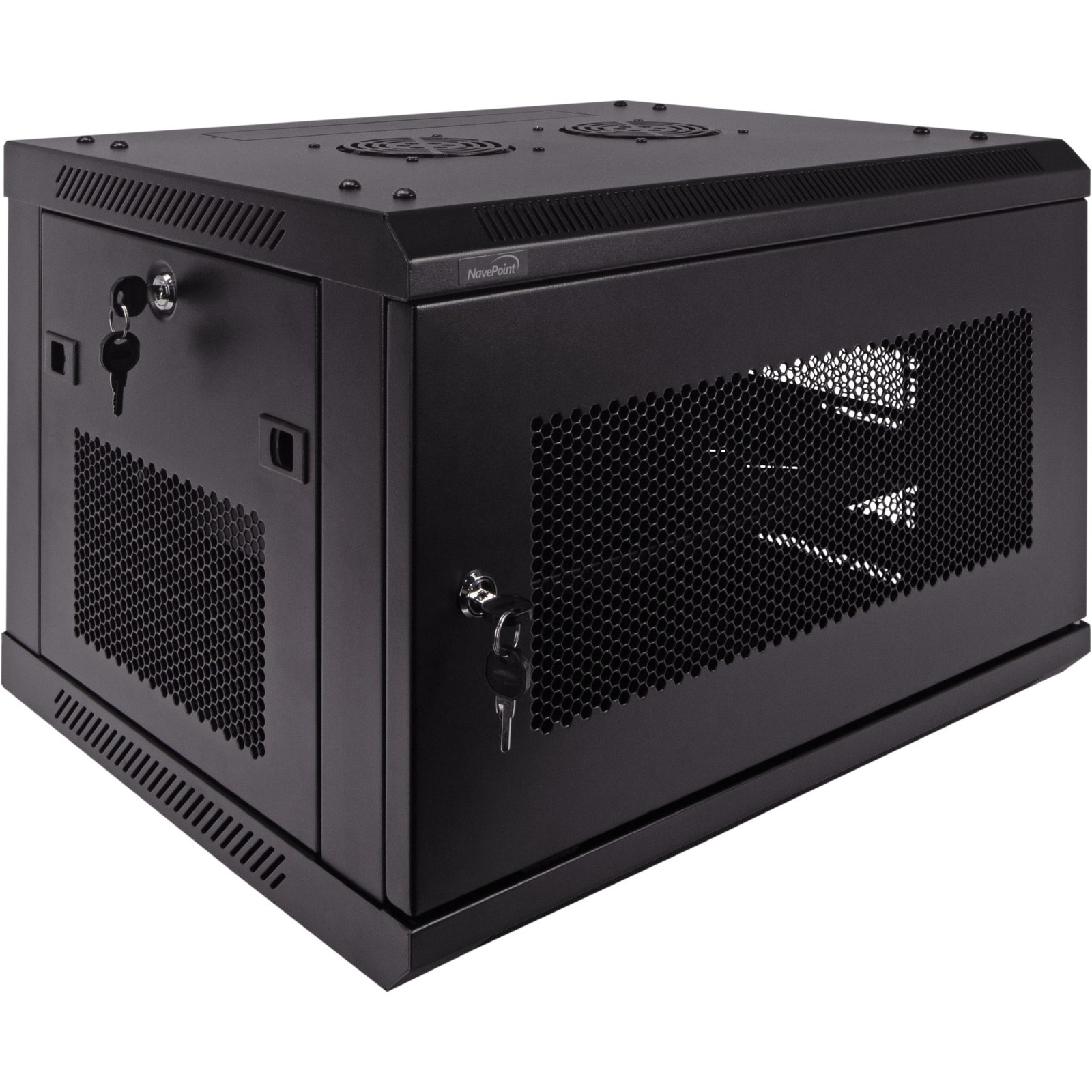 6U IT Wall Mount Network Server Data Cabinet Rack Perforated Door Lock w/shelf