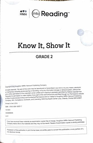 Know It Show It Grade 2 Into R - GOOD
