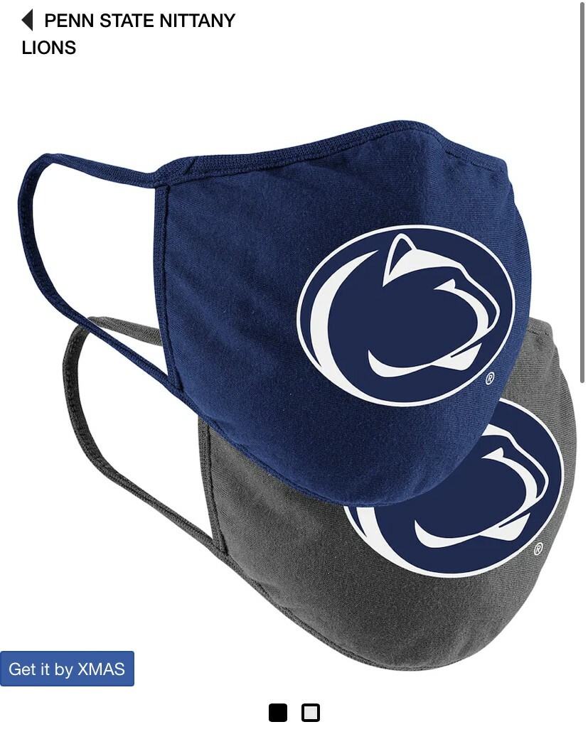 Penn State Nittany Lions Face Covering 2-Pack Colosseum Adult Official NCAA 