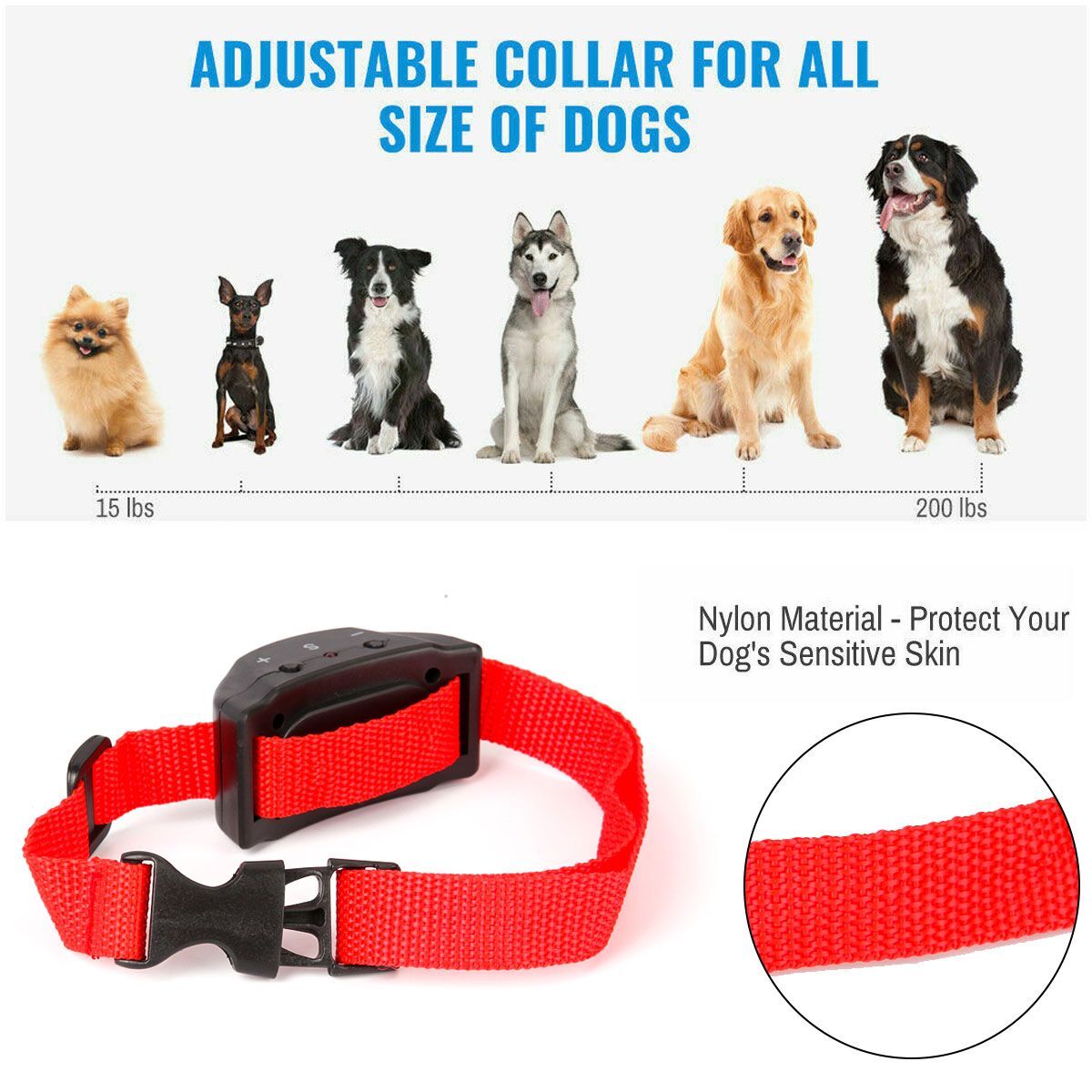 Automatic Anti Bark Barking Dog Shock Control COLLAR Device Small Medium Large