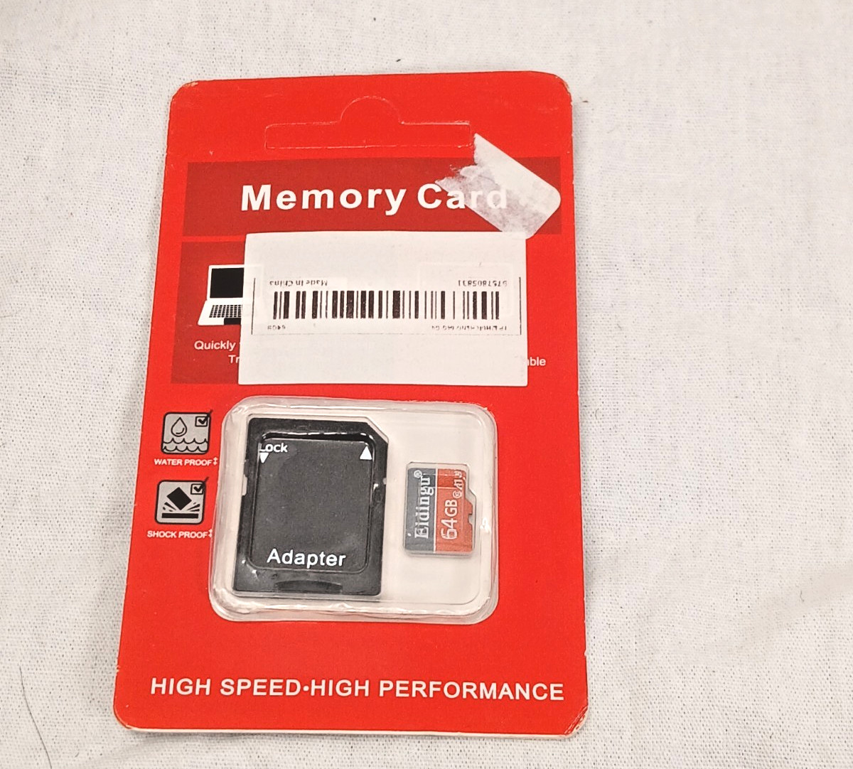 Micro Memory Card, 64 GB, High speed adapter included, NIB