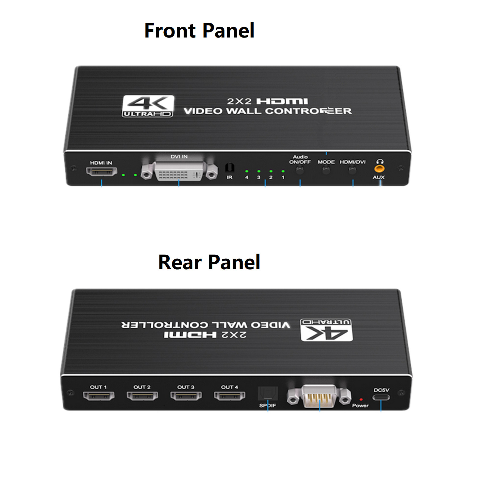 1X2 1X4 1X3 2X1 3x1 4X1 2x2 HDMI DVI Multi Video Controller Processor Splicer g