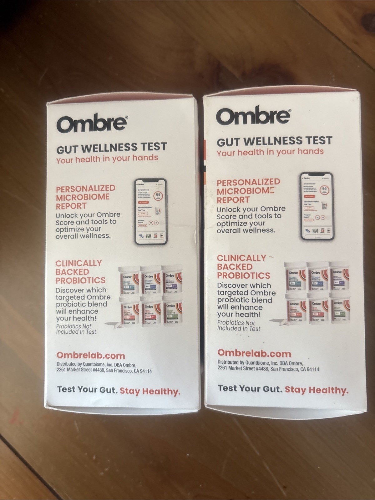 2x Ombre Gut Wellness Microbiome Home Test