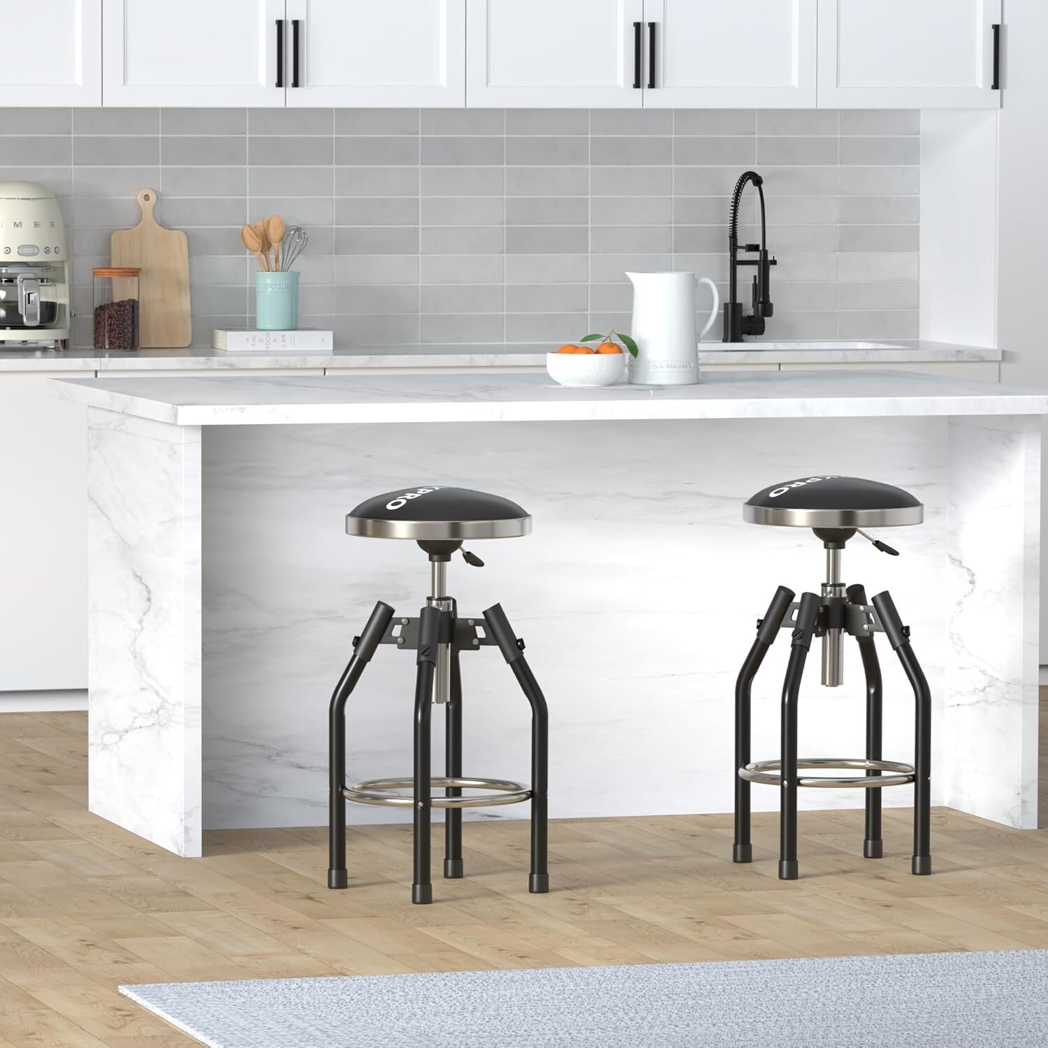 WORKPRO 29in to 33.86in Shop Stool Garage Bar Stool 60" Adjustable Workbench Set