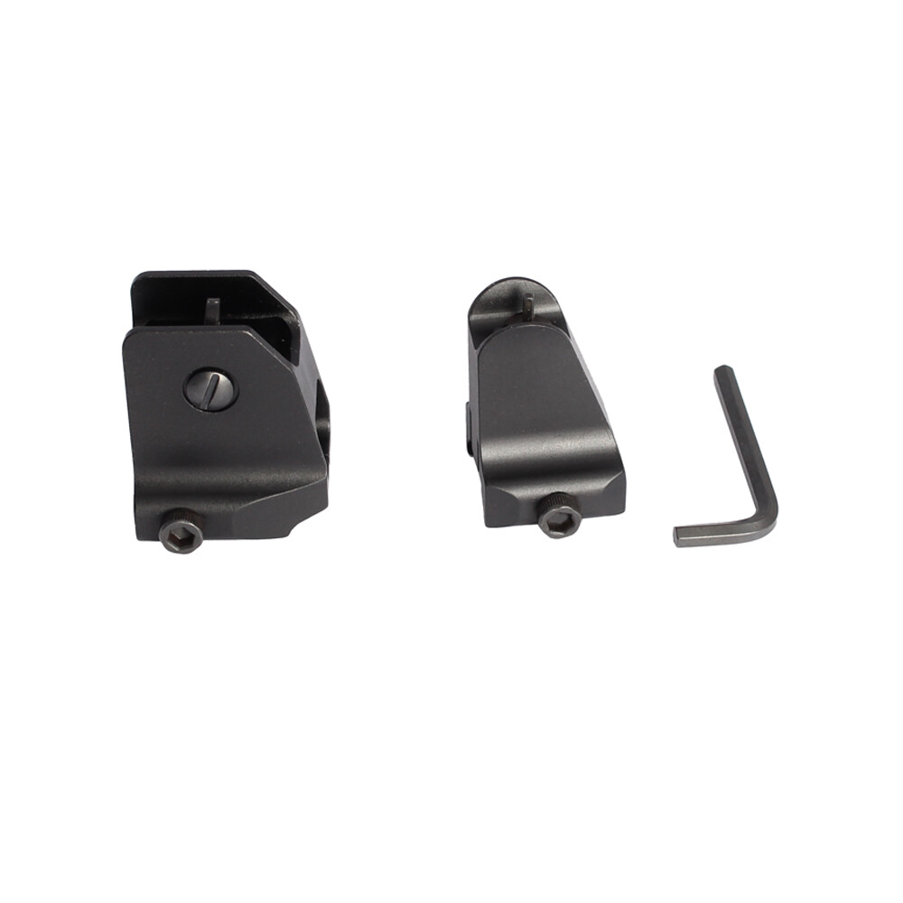 Rail Mount Sights Aluminum Front & Rear Set Fully Adjustable Dual Peep Rear SG2