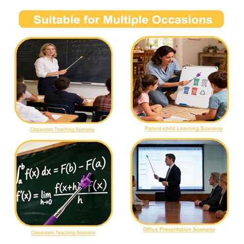 8 Pieces Telescopic Teacher Pointer Finger Pointer Stick for Teachers Coach