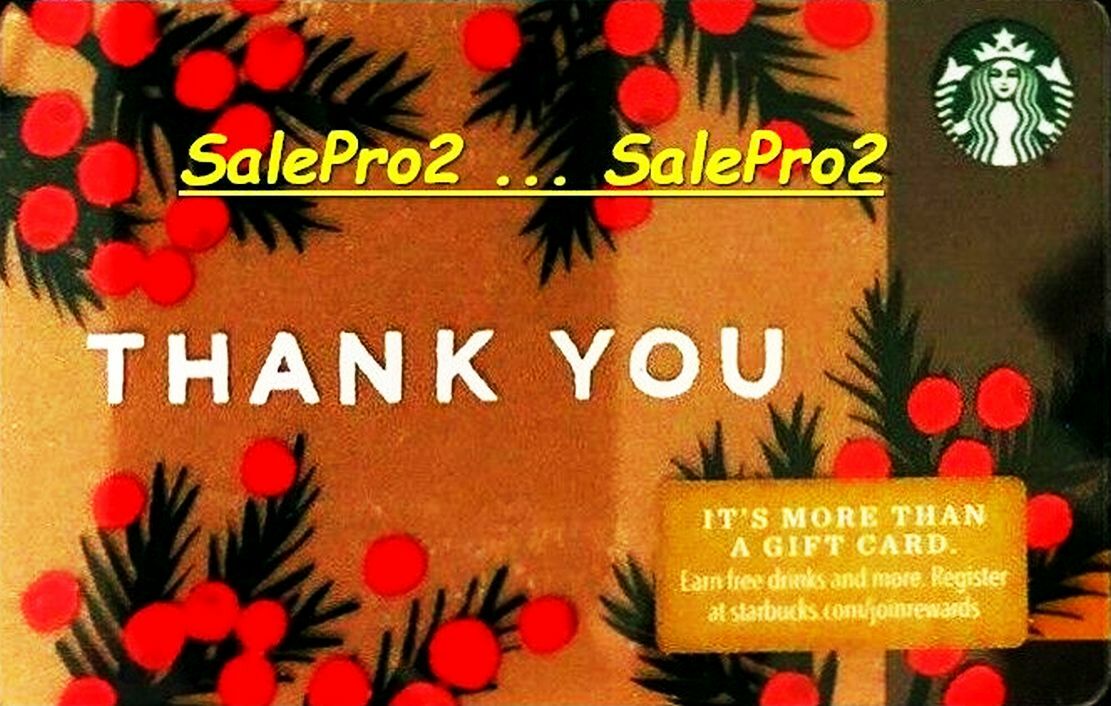 STARBUCKS COFFEE USA MERRY CHRISTMAS CELEBRATION THANK YOU COLECTIBLE GIFT CARD