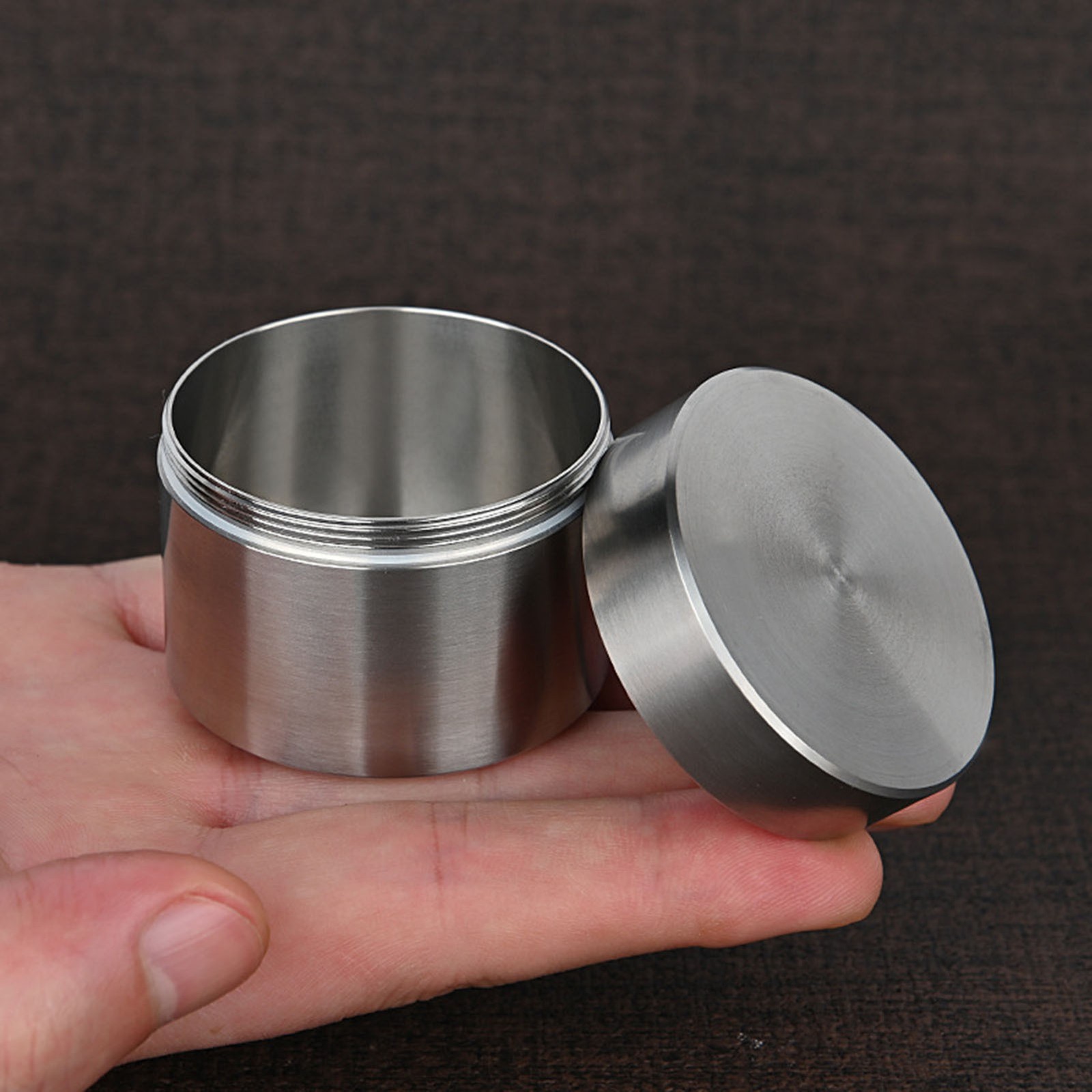 Waterproof Pill Box Medicine Case Seal Container Capsule  Stainless Steel JAR