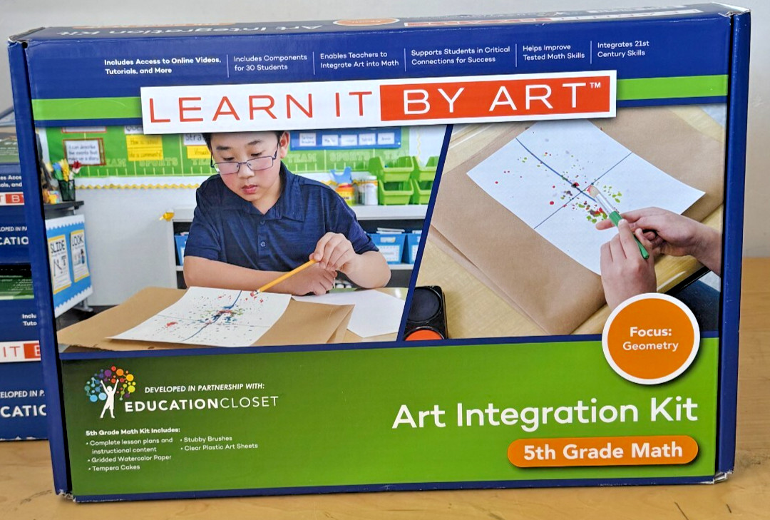 New Learn It By Art 5th Grade Math Geometry Integration Kit Pacon 100108