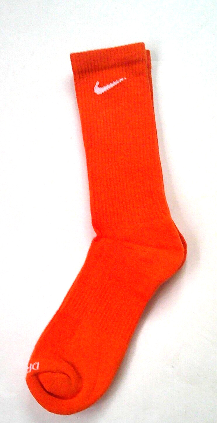 Nike Everyday Plus Cushioned Crew  SX6897 903 men orange socks sz 8-12 Brand New