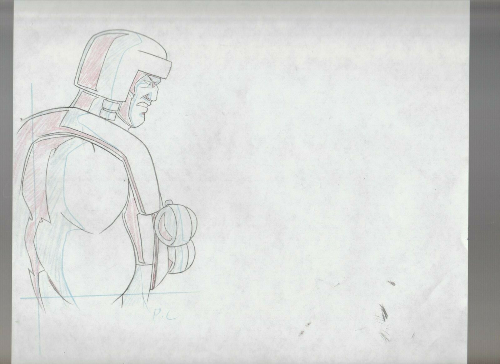 GI JOE Cartoon 10.5x9.5" Animation Production Drawing FN+ 6.5 SC270 B6-104