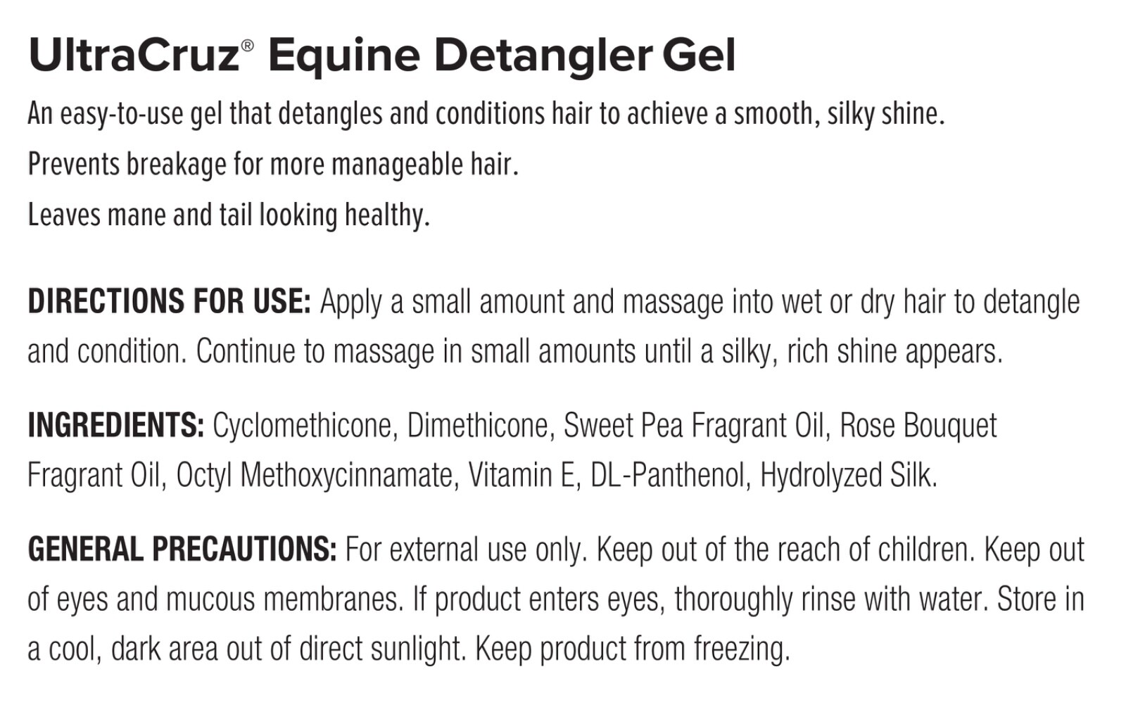 Equine Detangler Gel, 3 oz