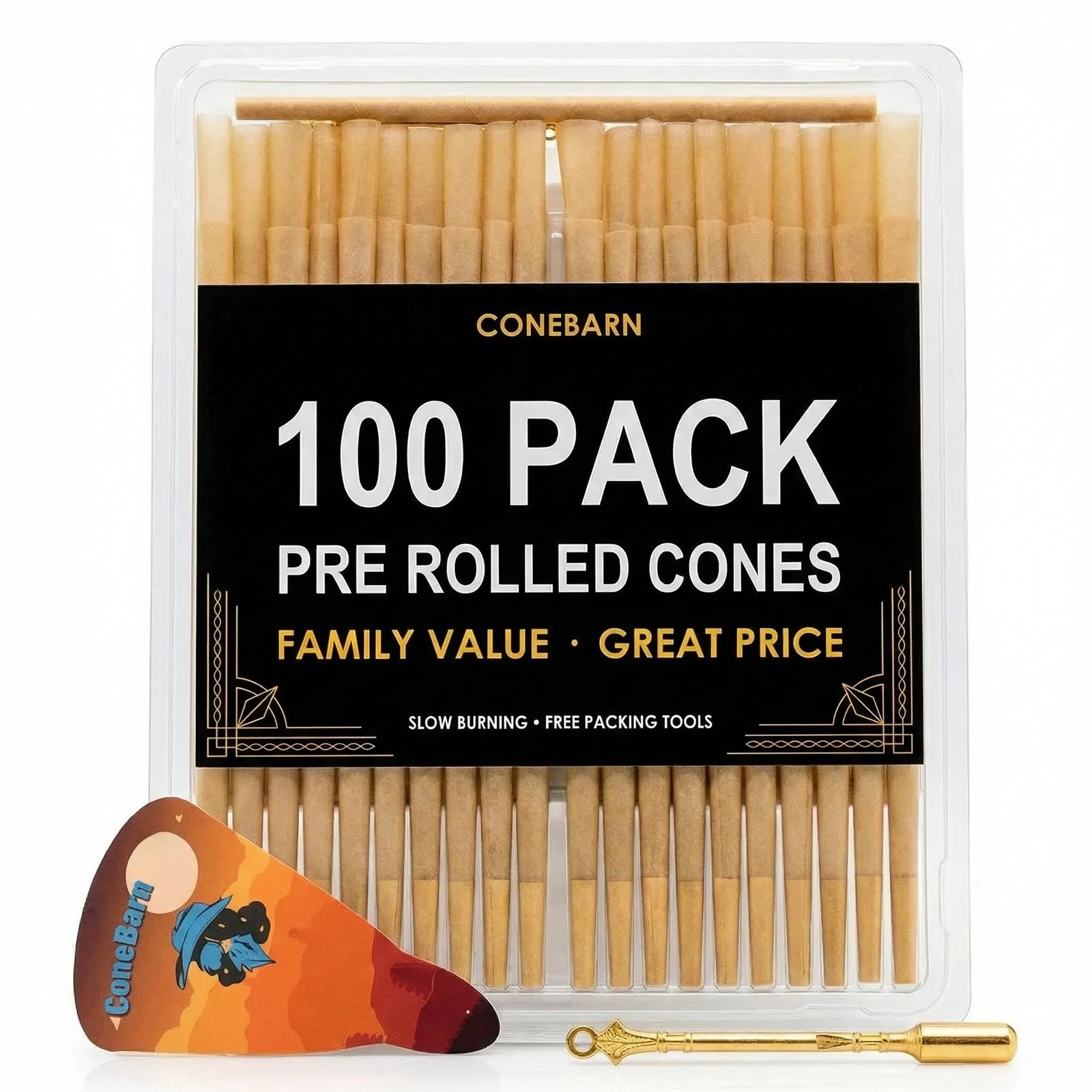 100 Pack | Rolling Papers Cones | Cones Pre Rolling Papers Rolled king Size w...