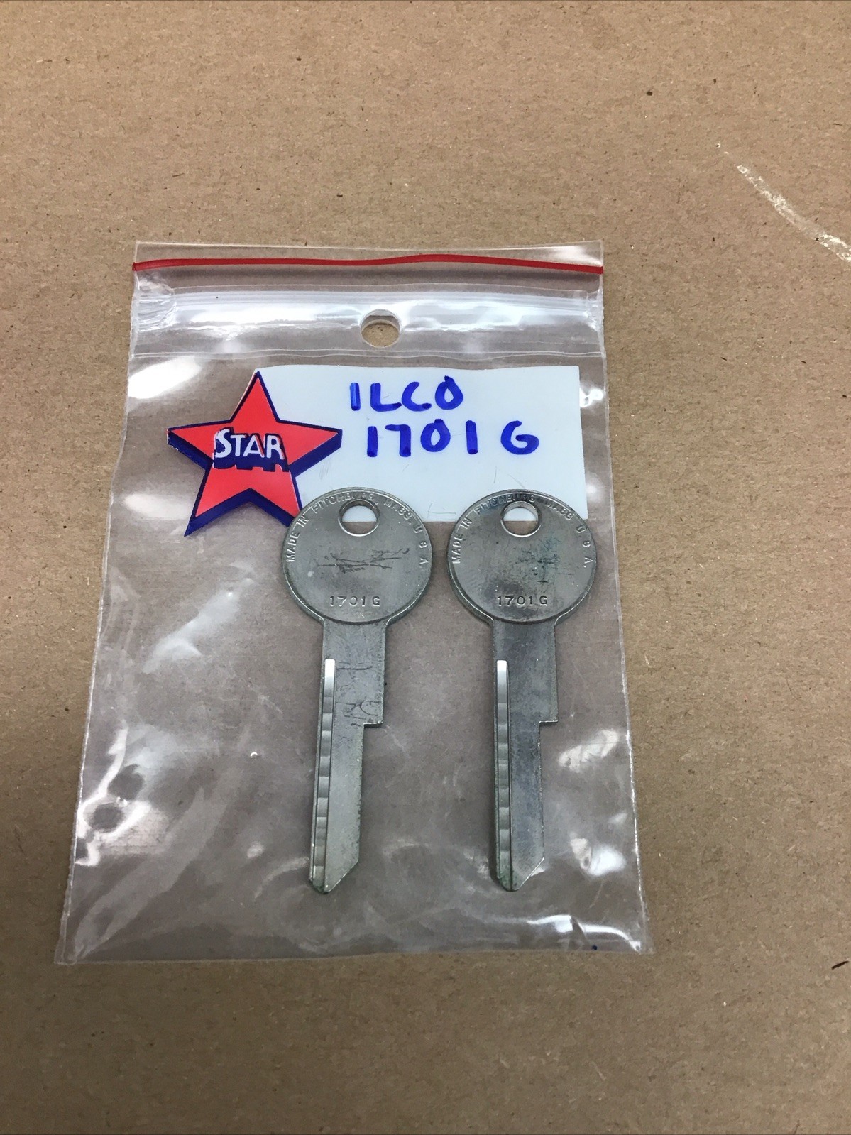 Lot Of (2) Ilco 1791G Key Blank Fits Older Chryslers Uncut New Old Stock B-2
