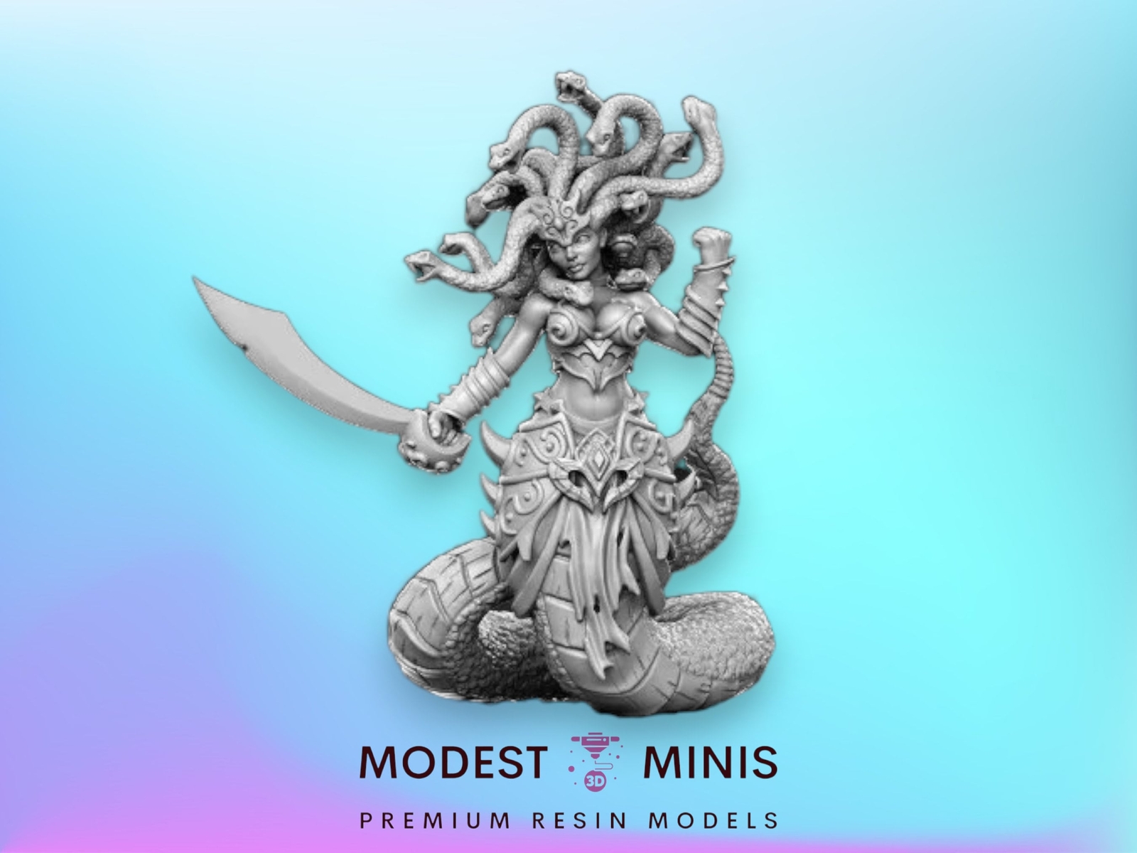 Medusa | 32mm 28mm DnD Mini | Resin | Dungeons and Dragons