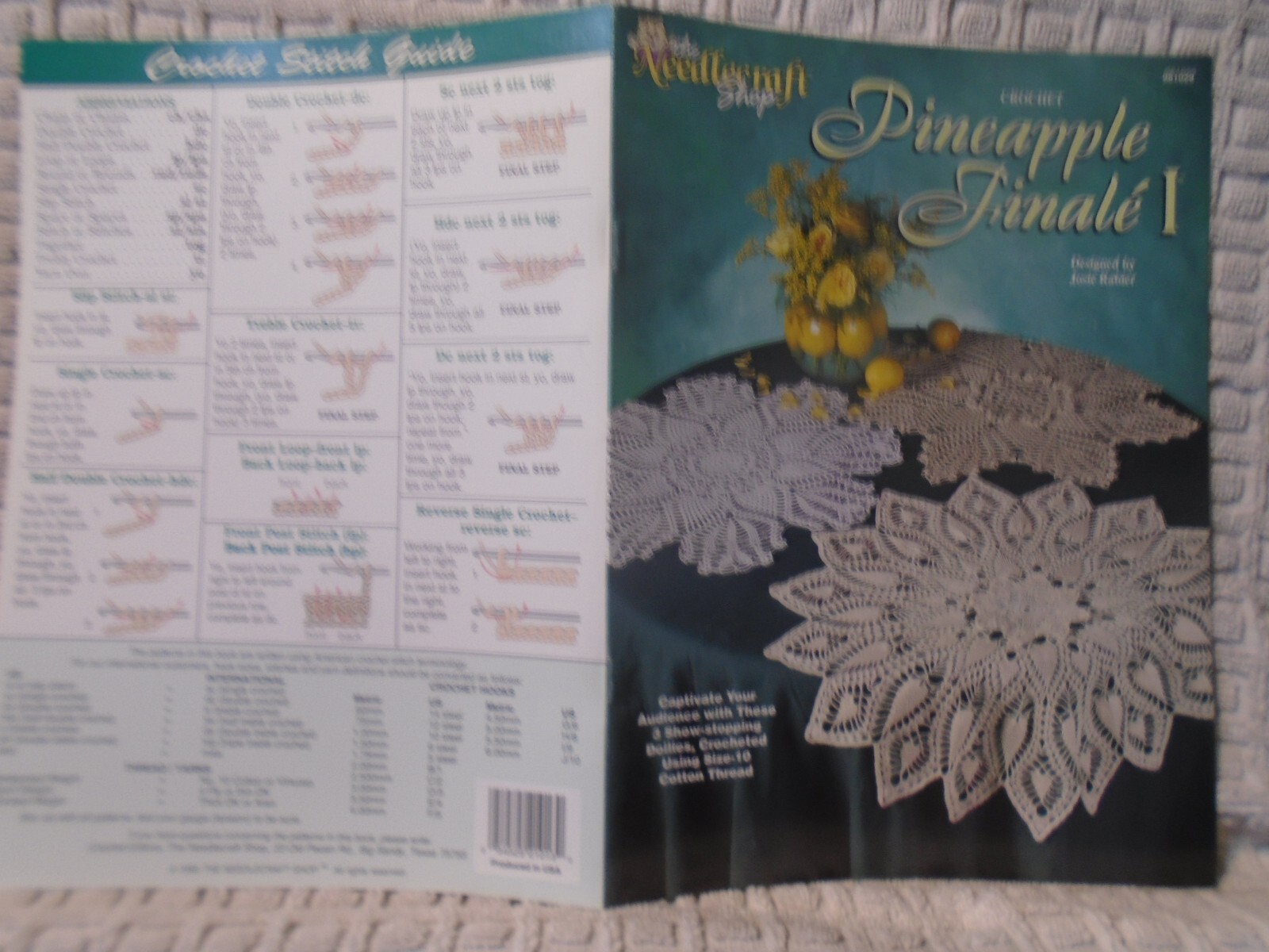 The Needlecraft Shop Pineapple Finale I 1998 Leaflet 3 show-stopping Doilies