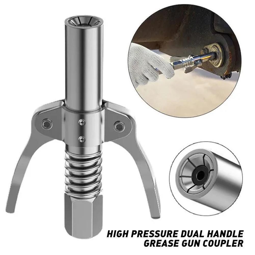 NEW Grease Gun Coupler, rated over 10,000 PSI, locks on, doesn't leak 1/8” NPT