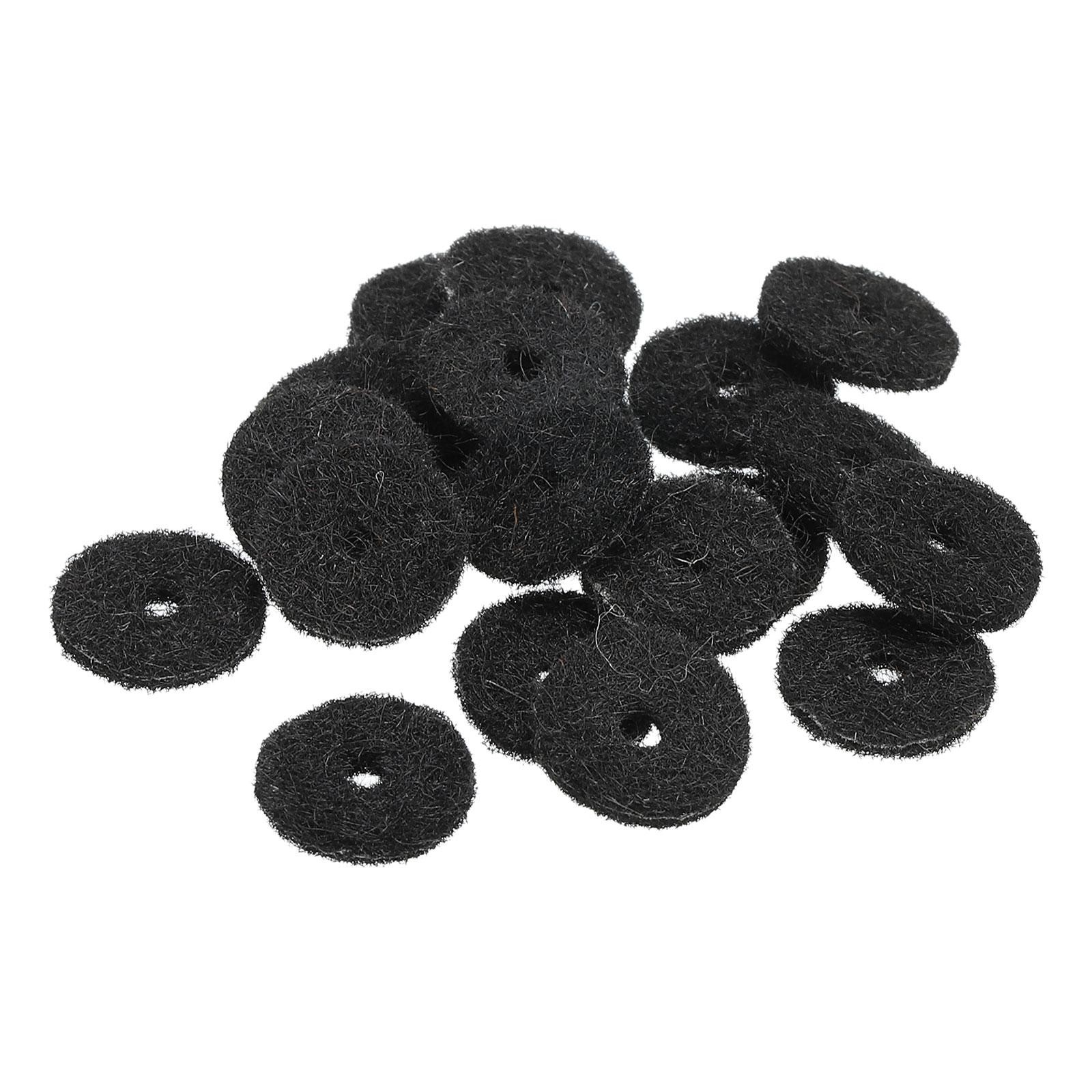 20Pcs Guitar Strap Button Felt Washer Lock Strap Block Guitar Black Gasket