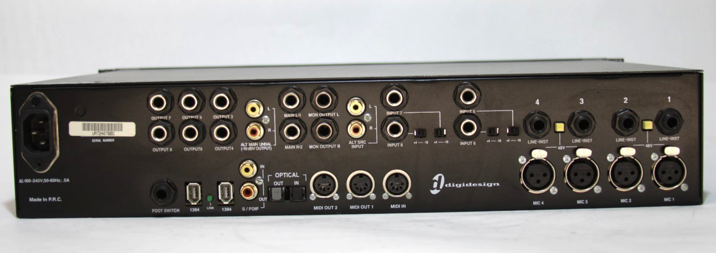 Digidesign Digi 002 Rack Firewire Audio Midi Digital Recording Interface MX002RK
