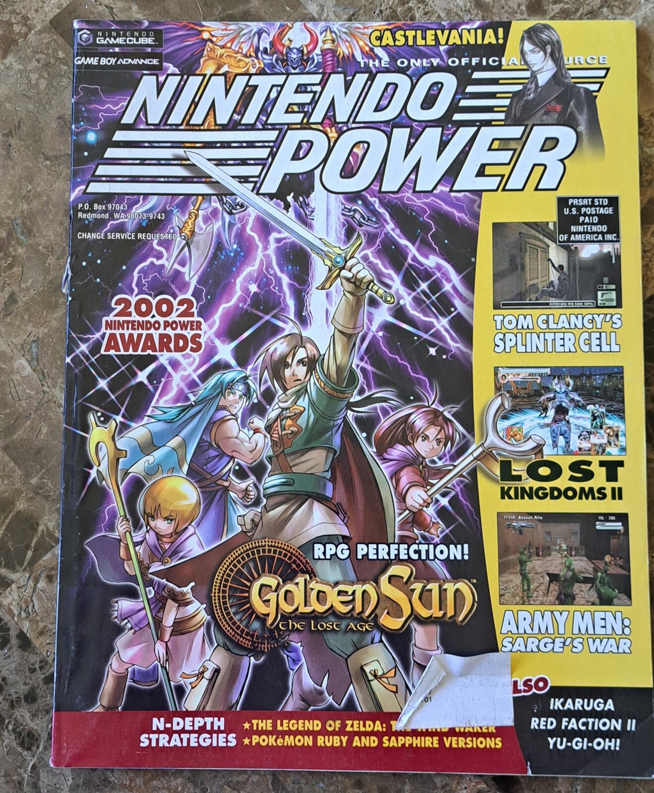 Nintendo Power Magazine Volume 168 Golden Sun W/ Castlevania Poster May 2003