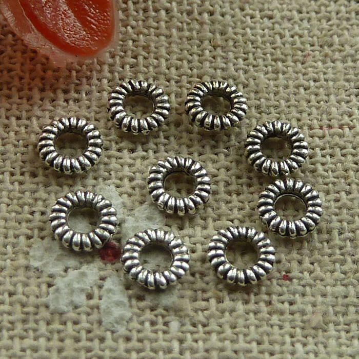 Free Ship 2000 pcs tibetan silver round rings 4.5x1mm L-1394