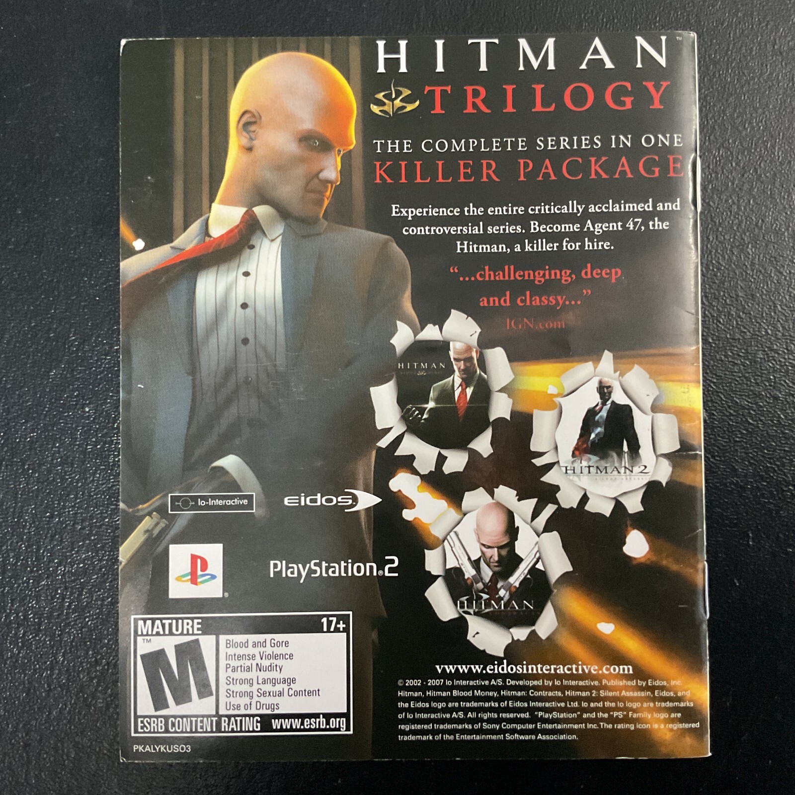 Kane & Lynch Dead Men PS3 PlayStation 3 Instruction Manual Only