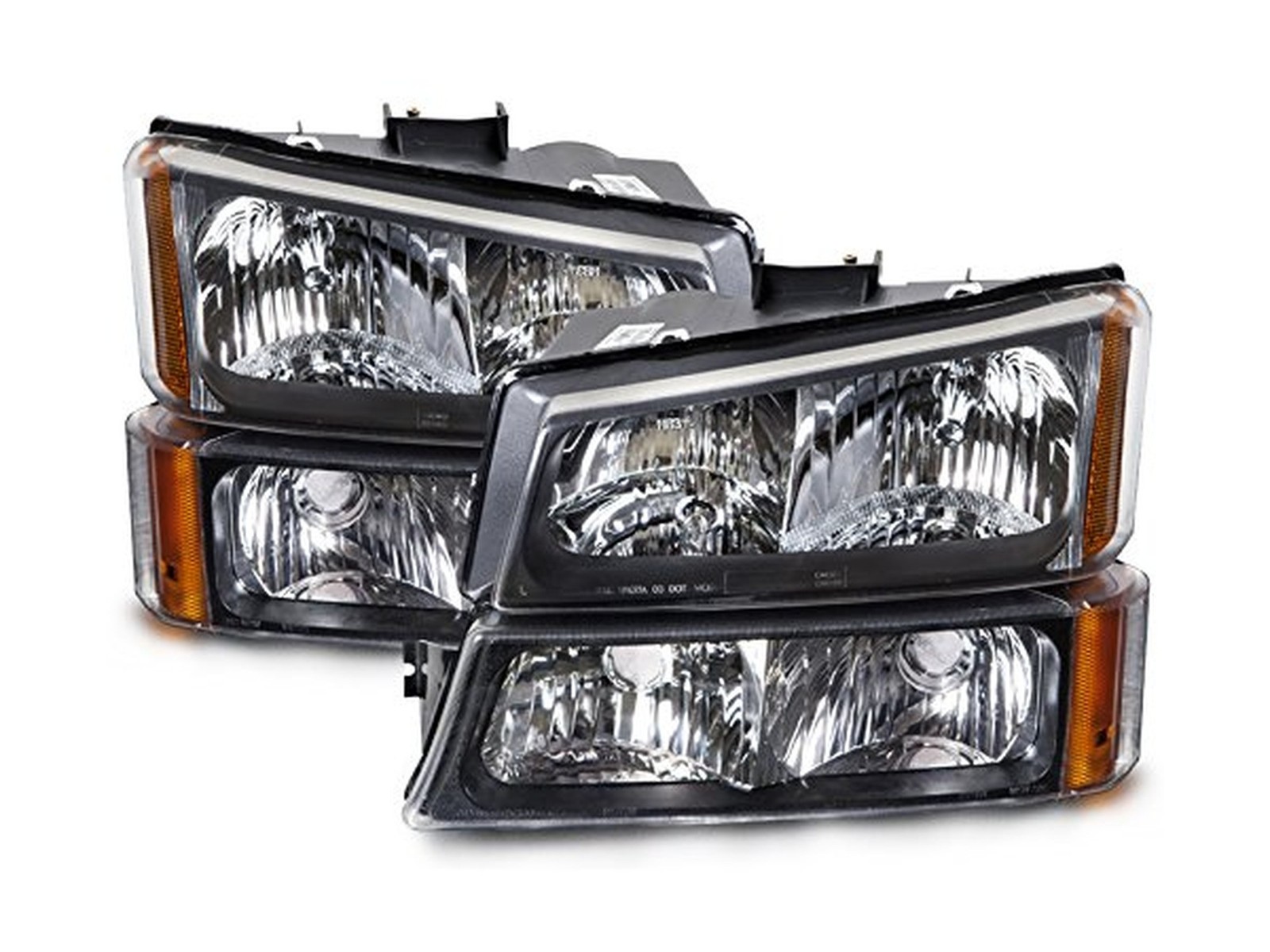 HEADLIGHTSDEPOT Headlight Assembly Compatible with 2003-2007 Silverado Avalan...