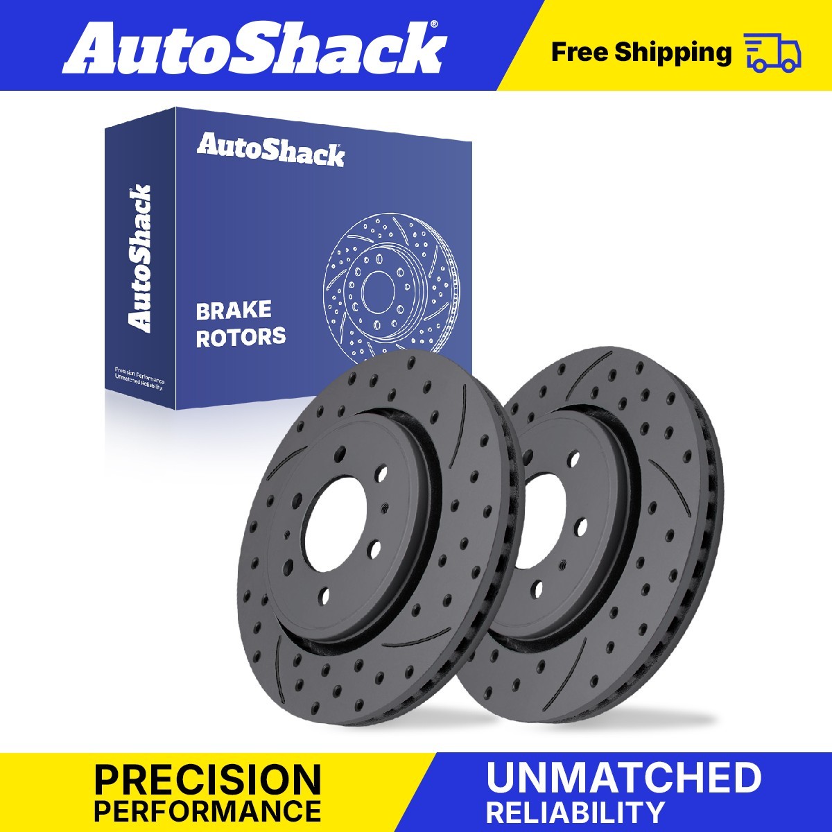 Front Drilled Slotted Brake Rotors Pair for 2010-2020 Ford F-150 2010 Ford Lobo