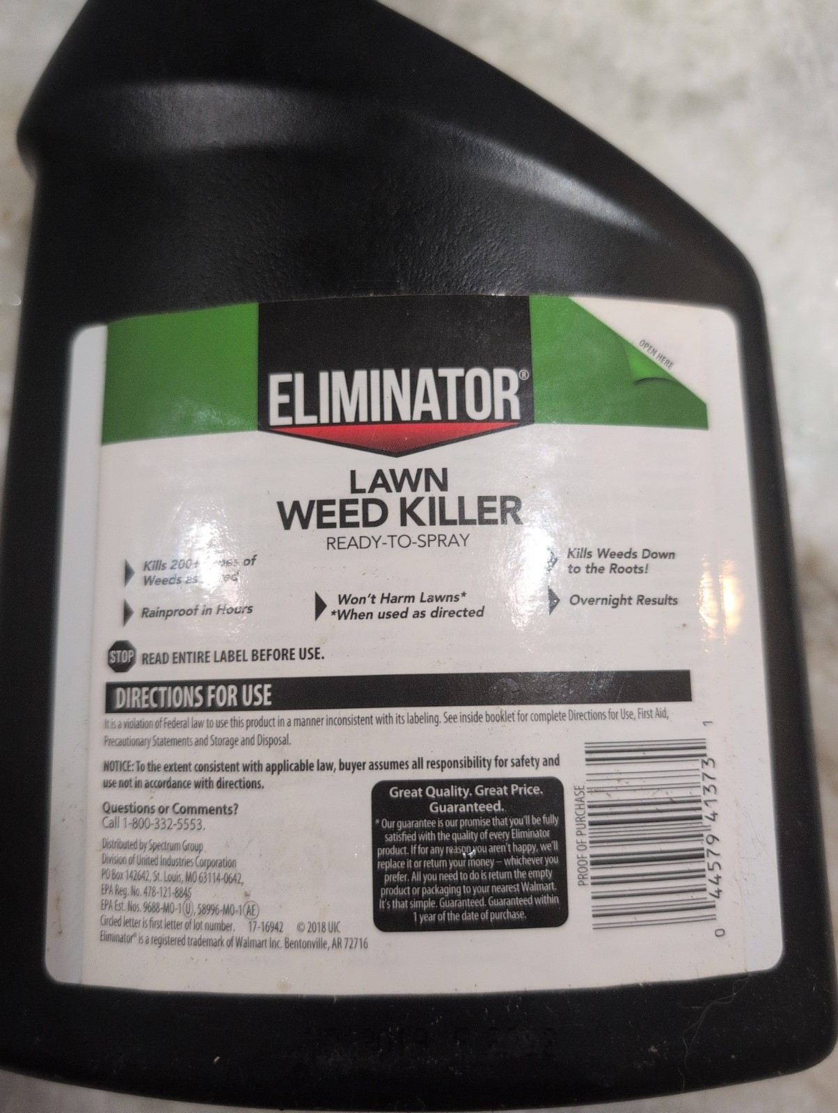 Eliminator 32 oz lawn weed killer, ready-to-spray
