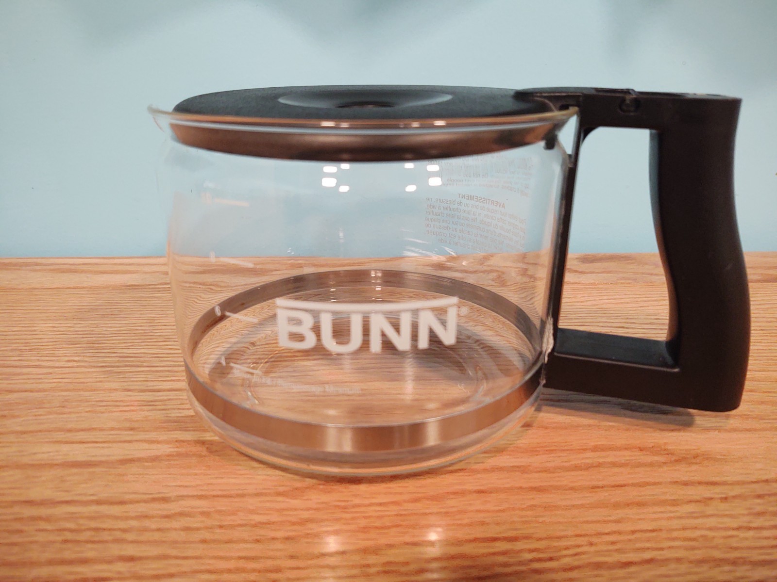 BUNN 10 Cup Replacement Coffee Pot Carafe Glass Black Top Handle