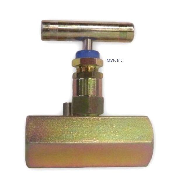 1" FNPT 6000 PSI Needle Valve Steel Body Viton Seals Delrin Seat T-Bar 361IN03