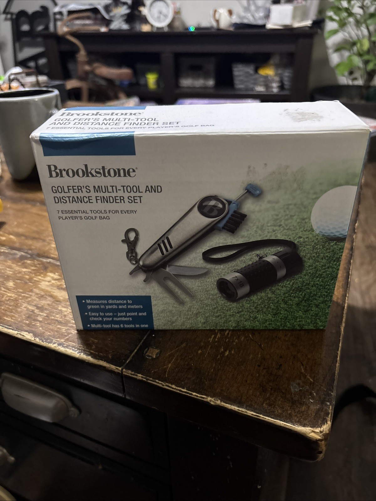 Brookstone Golfer's Multi-Tool and Distance Finder Set NEW Opened Box For Photos